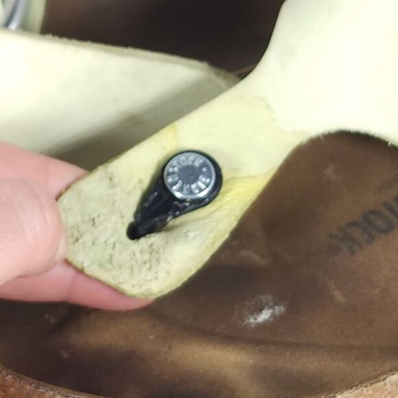 Birkenstock Women's Gizeh Big Buckle EU42 US11 Nubuck Faded Lime Thong Sandals - Picture 15 of 16